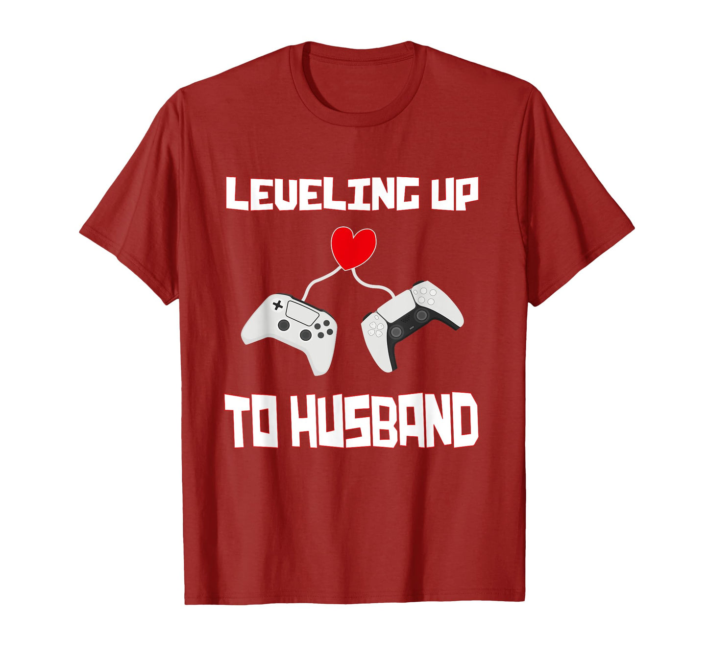 Mens Leveling Up to Husband Groom Gamer Husband Marriage T-Shirt