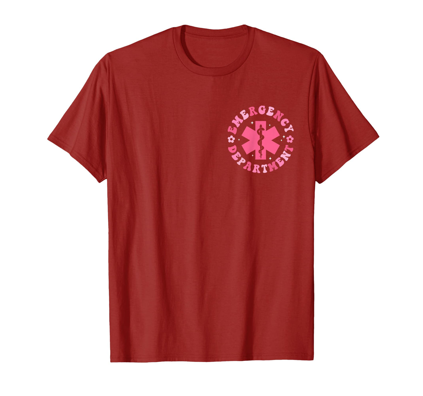 Emergency Department Emergency Nurse Groovy ER Nurse 2 Sided T-Shirt