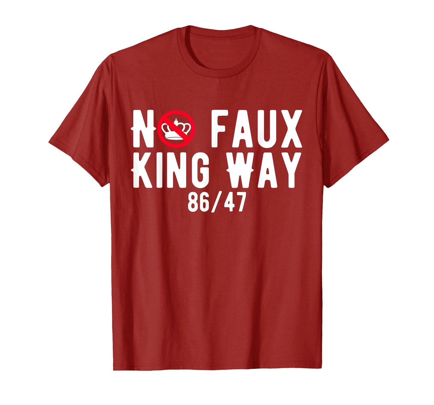 No Faux King Way 86-47 Resist We The People USA FLAG T-Shirt