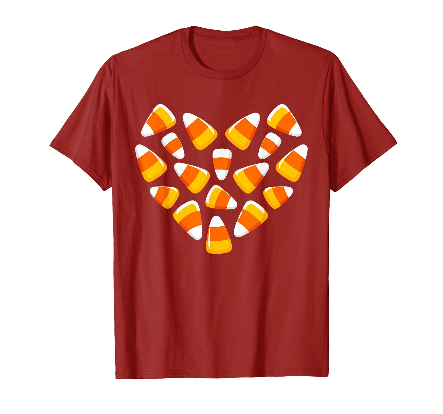 Candy Corn Heart Halloween T-Shirt