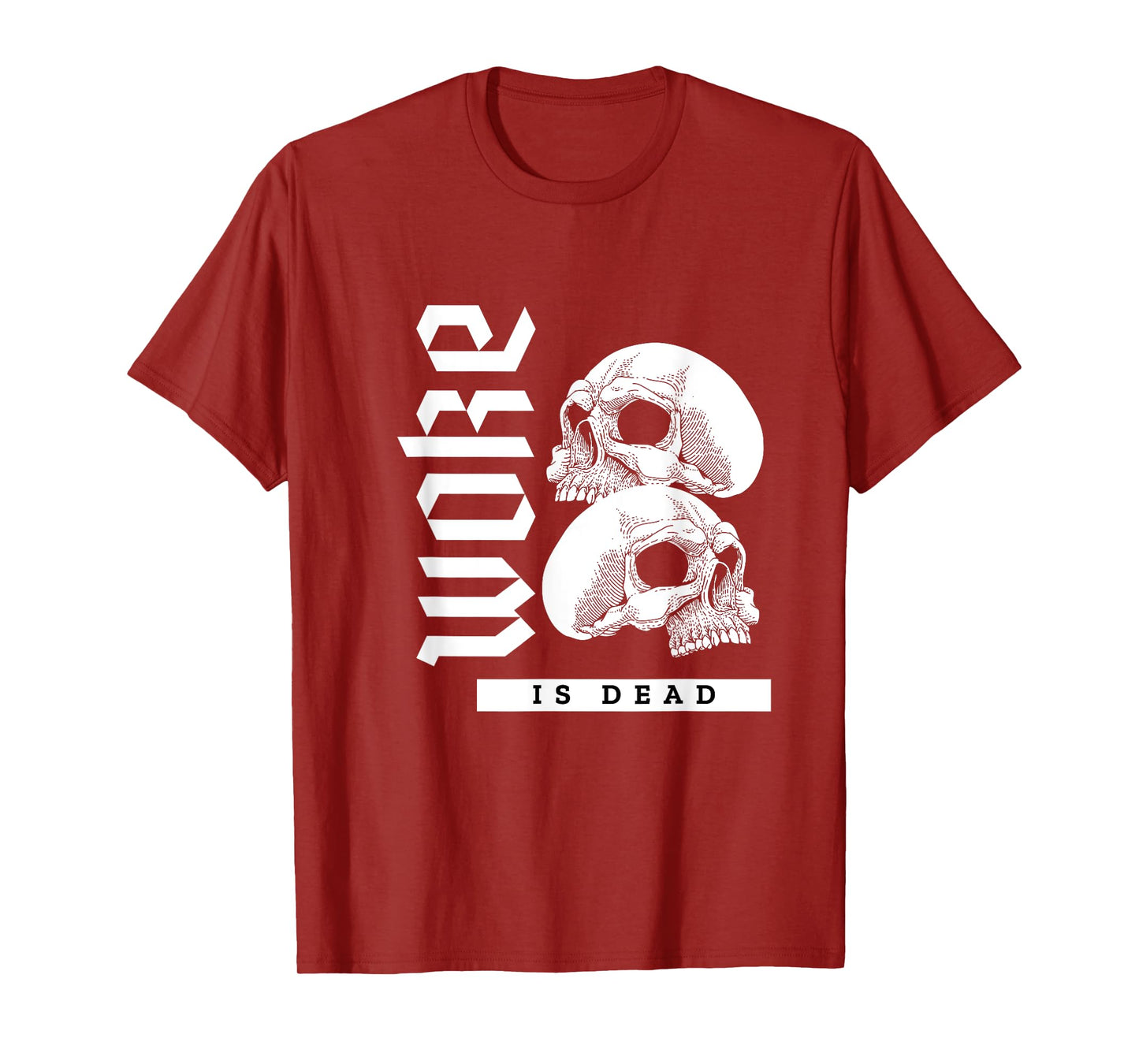 Woke is Dead Bold Statement for Activists Skull Trendy 2025 T-Shirt