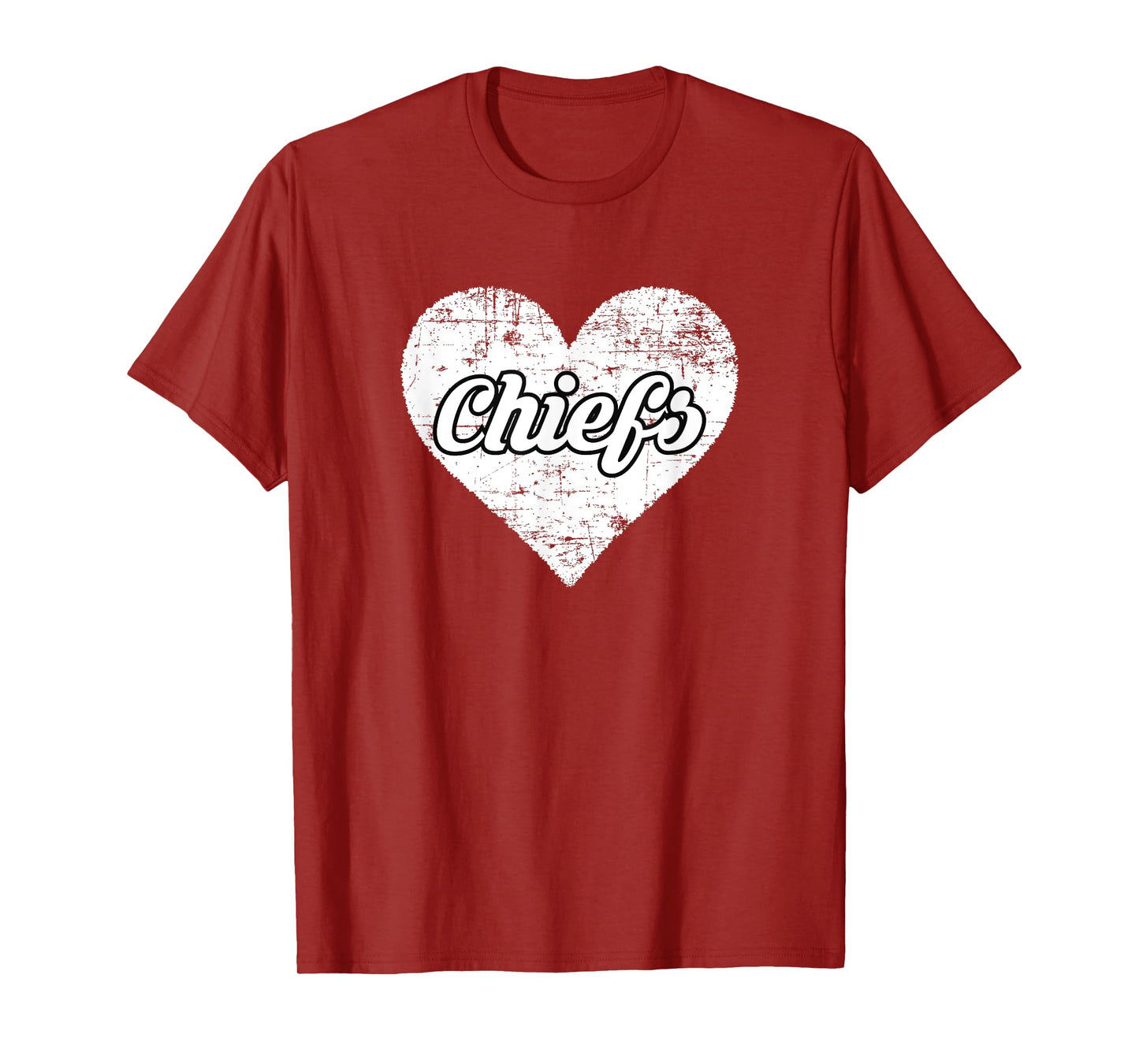 Chiefs Over Distressed Heart Huron T-Shirt
