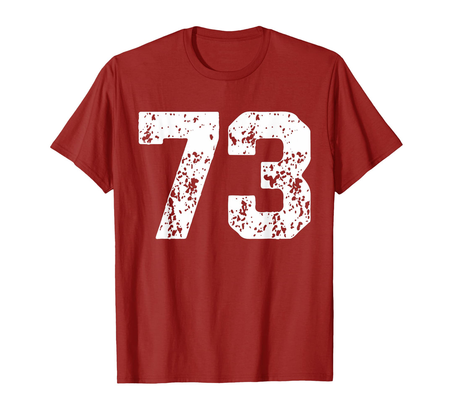 Number 73 White Best Classic College Style Birthday Funny T-Shirt