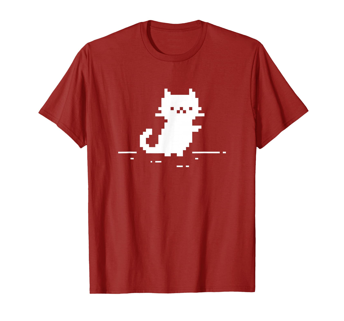 Cute Cat Minimal Pixel Art Nostalgic Retro 8-bit Gamer T-Shirt