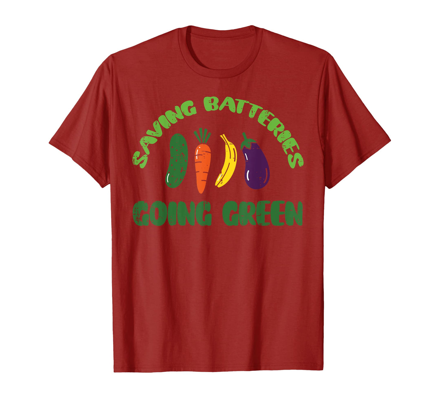 Saving Batteries Going Green Funny Inappropriate Humor Women T-Shirt