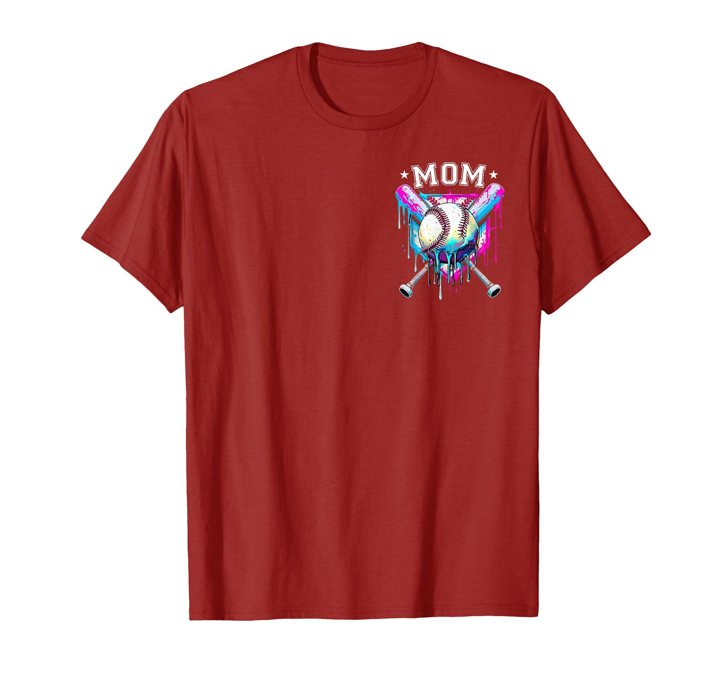 Baseball Ice Cream Drip Mom of The Birthday Boy Family T-Shirt