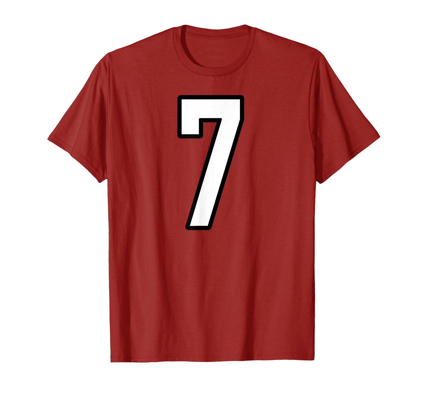 White and Black Sports Number 7 Jersey Uniform Player T-Shirt