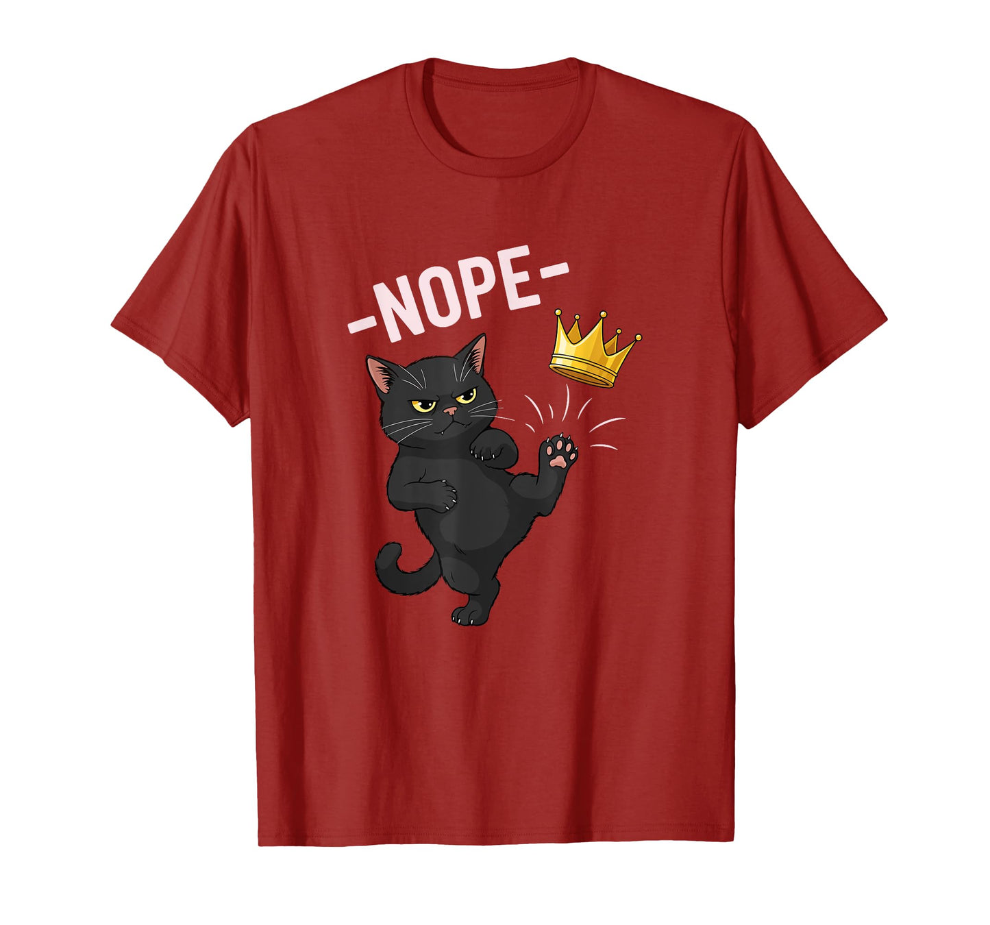 No Kings in America Black Cat Nope 4th Of July Cat Meme T-Shirt