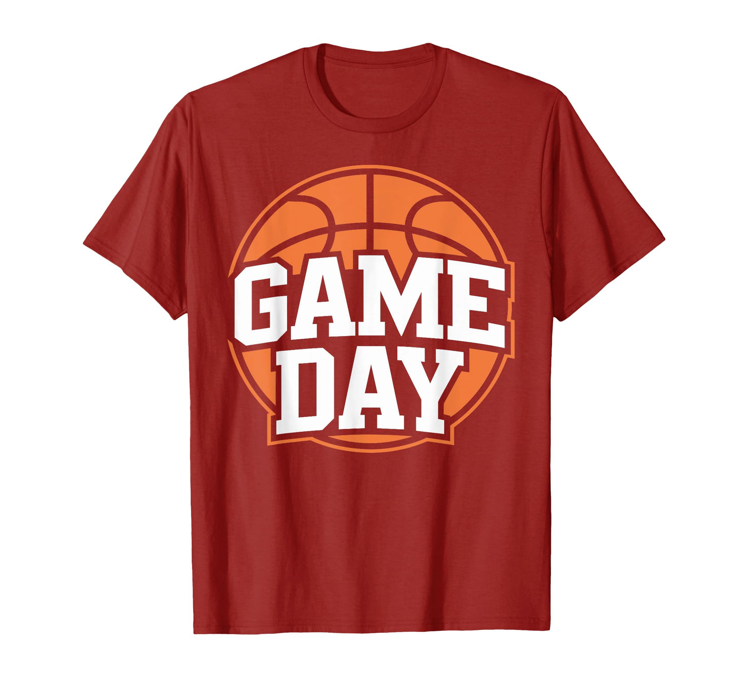 Game Day Basketball Sport Player Orange Ball Cool Graphic T-Shirt