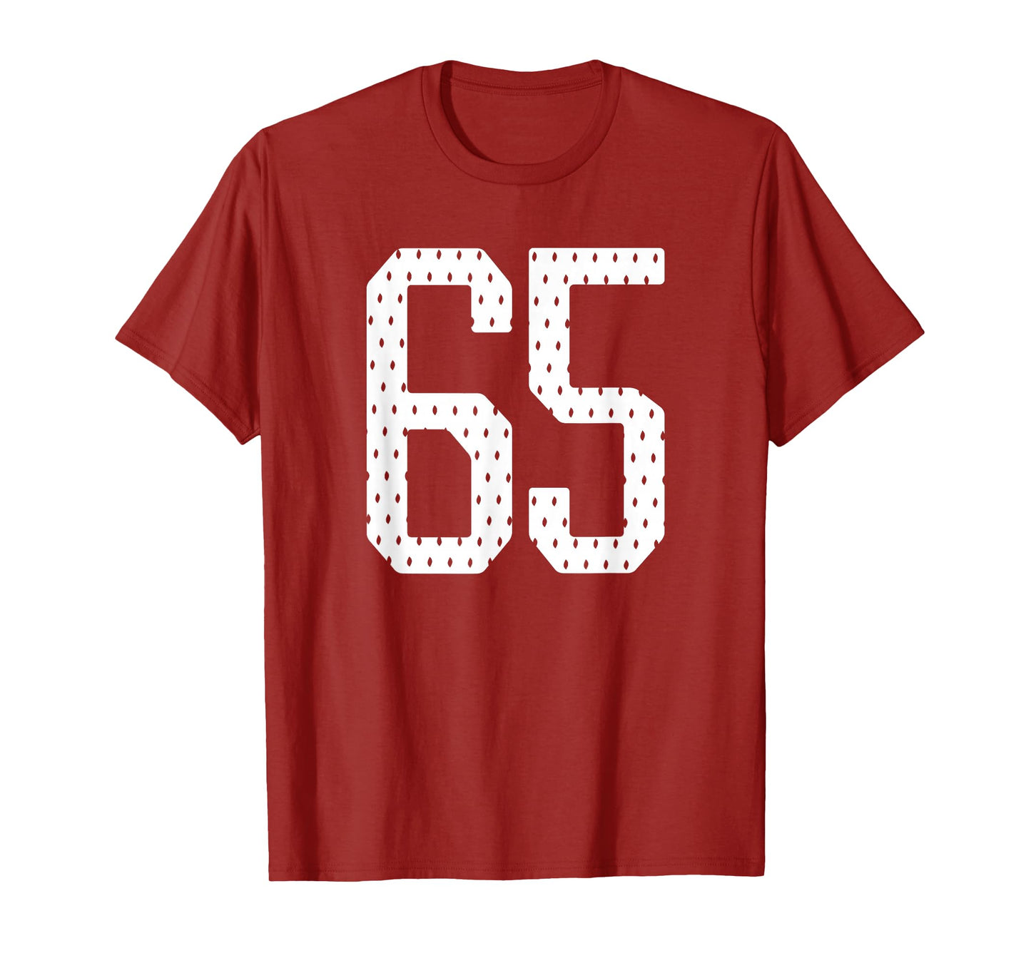 Number 65 Sports Team 65th Jersey Varsity Birthday Football T-Shirt