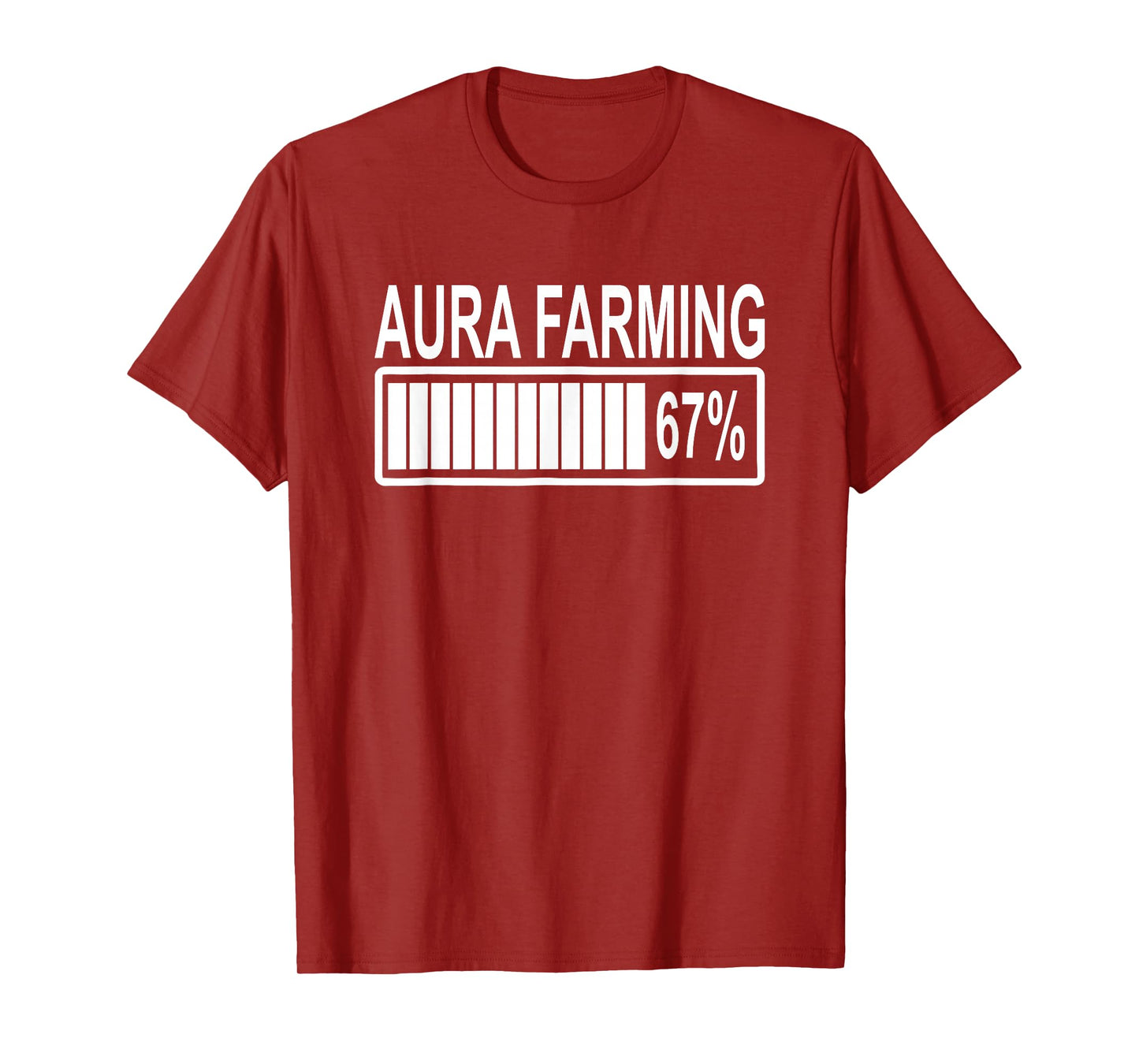 Funny Aura Farming 67 Six Seven Meme Gen Alpha Slang T-Shirt