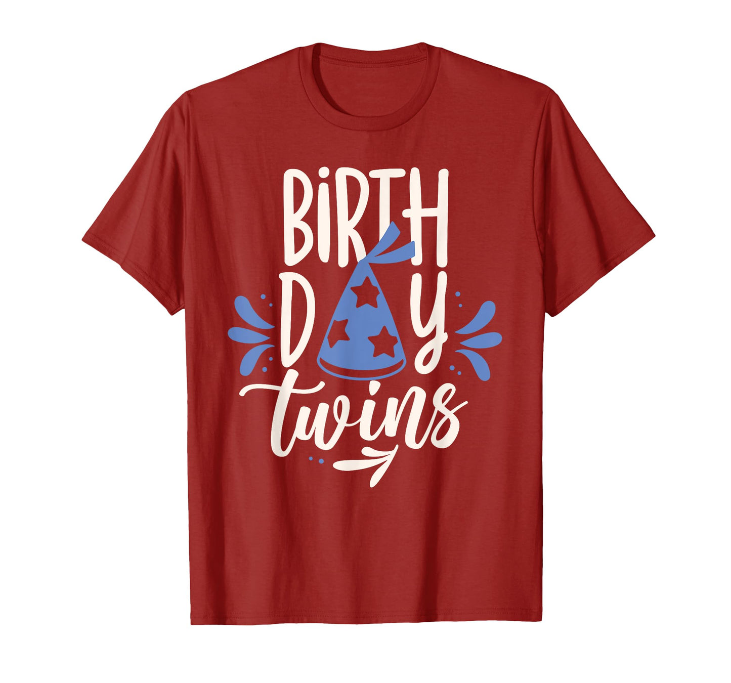 Birthday Twin Identical Twins Boy Girl Unisex-Adults Twin-themed Birthday T-Shirt Black Small Crew Collar Modern Short Sleeve
