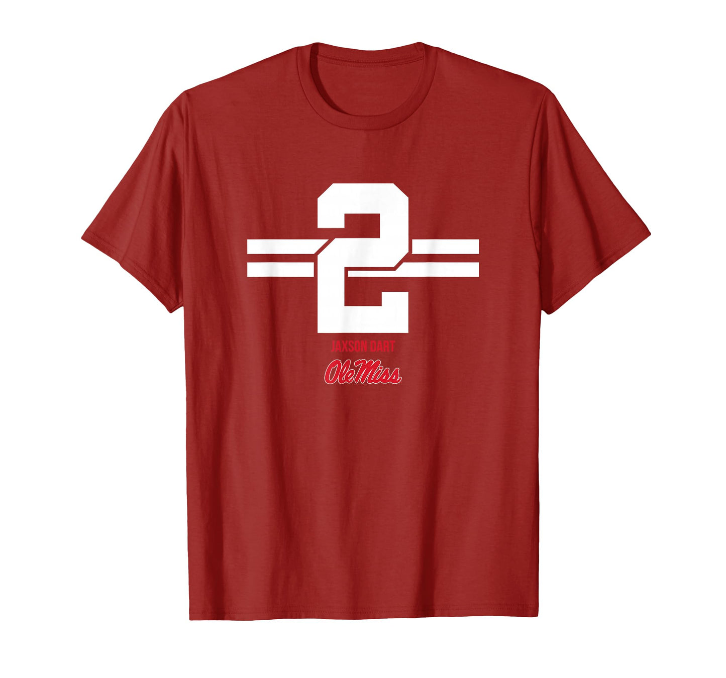 Ole Miss Football: Jaxson Dart 2 Stripe T-Shirt