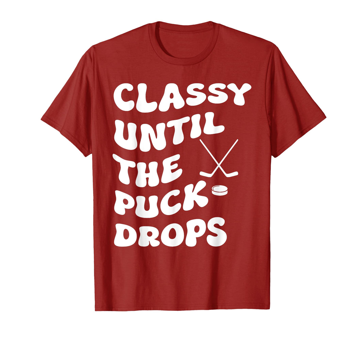 Groovy Classy Until the Puck Drops Hockey Women T-Shirt