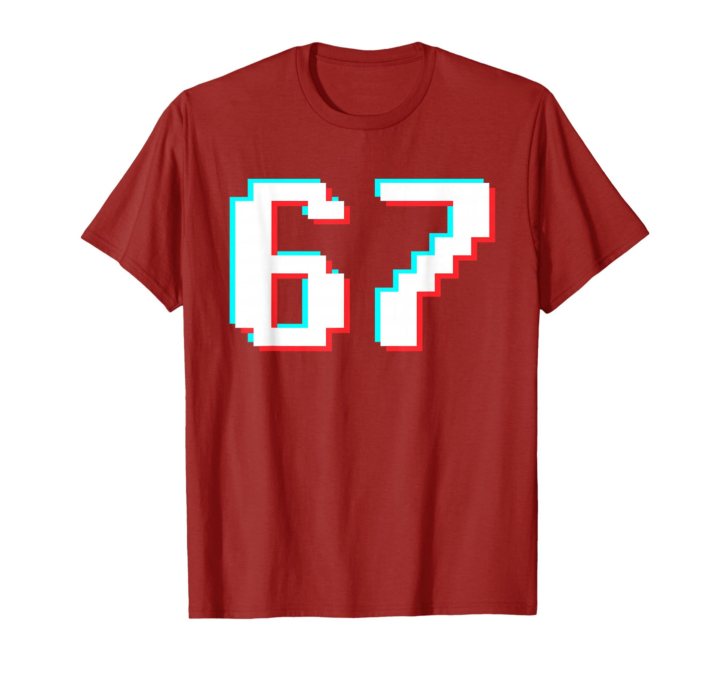 Number 67 Meme Funny Gen Alpha Slang Six Seven Youth Kids T-Shirt