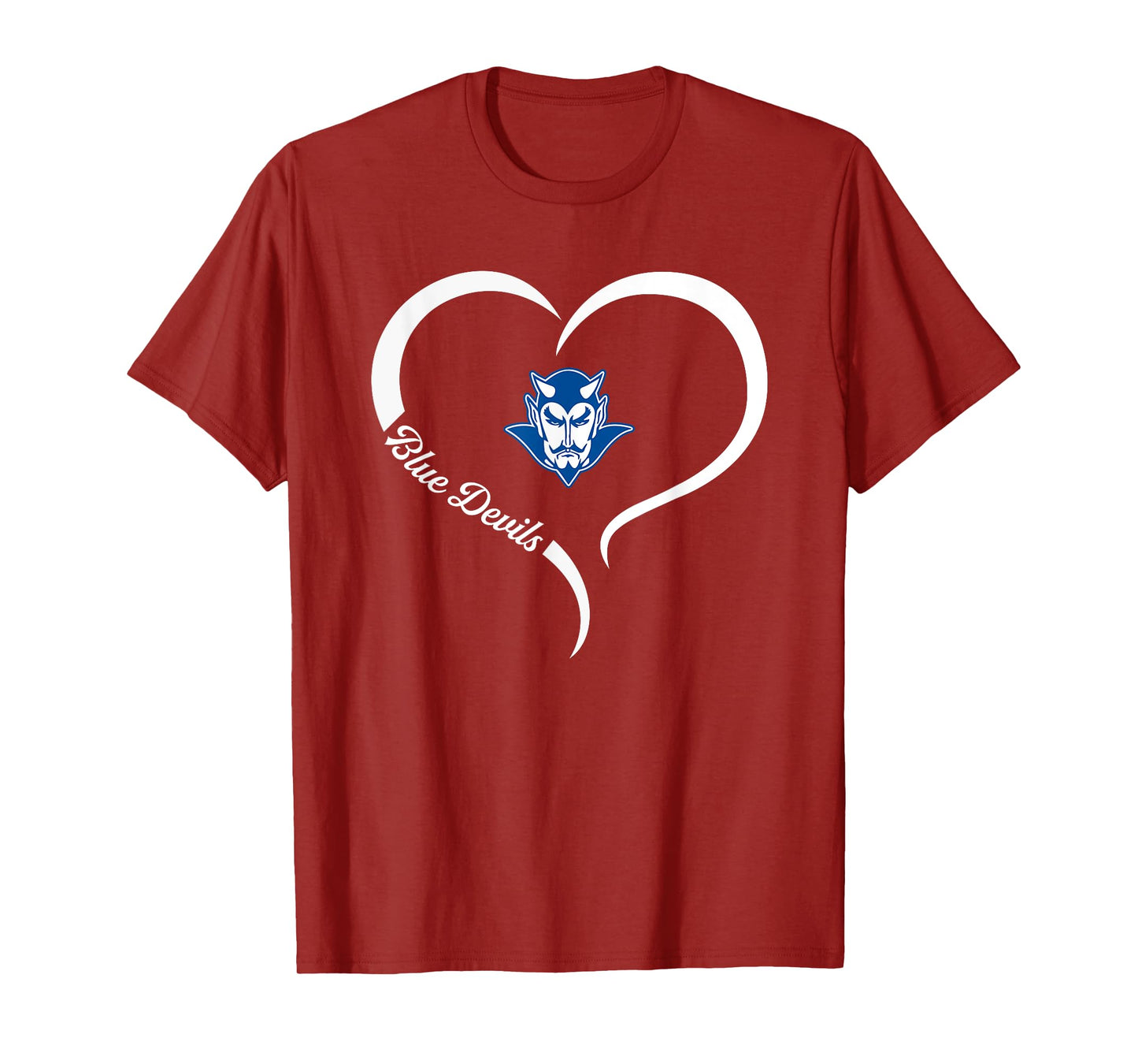 Sunnyside Blue Devils Logo Half Heart Slogan HS T-Shirt