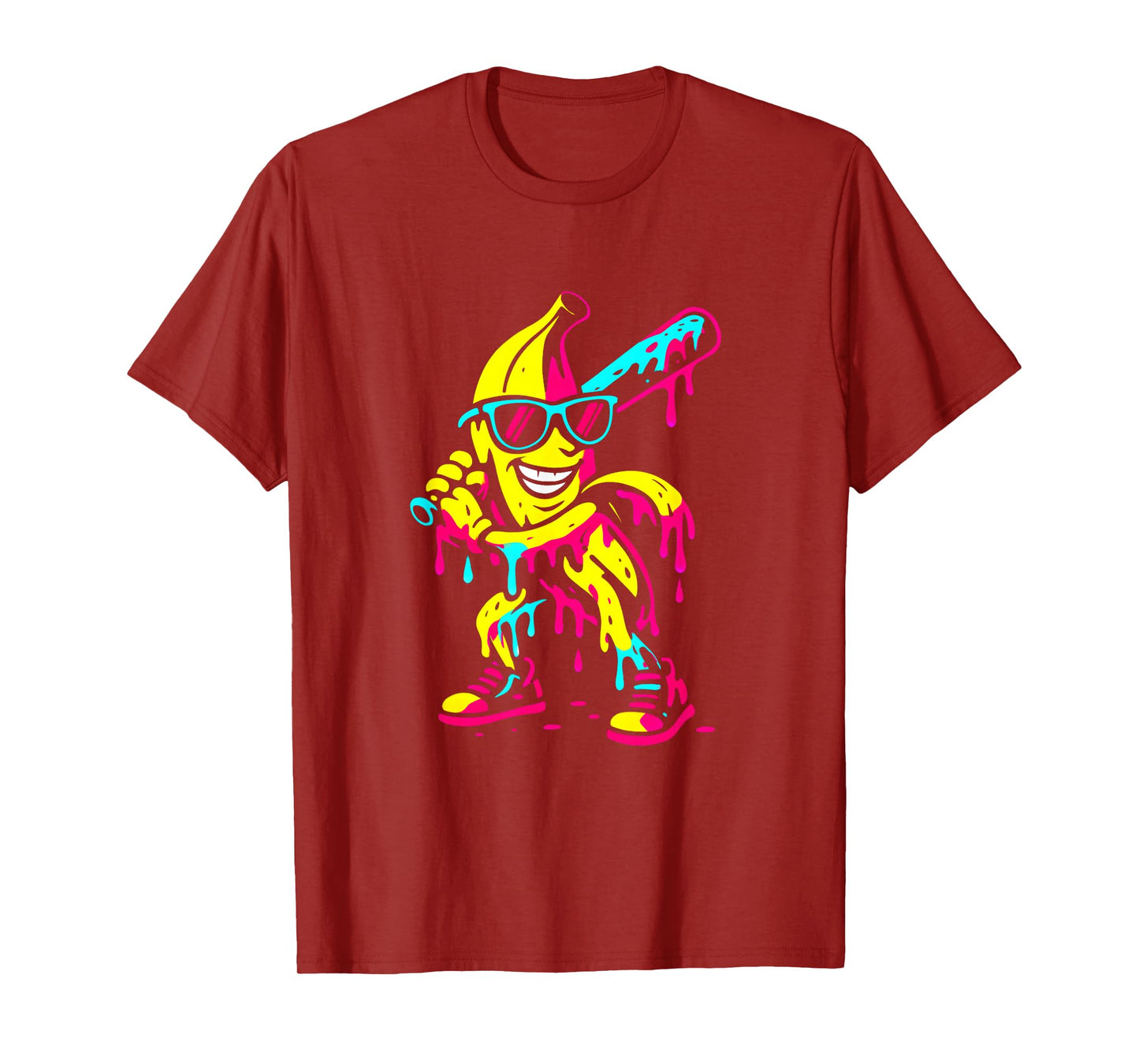 Banana Funny Baseball Drip Kids Youth Boys Girls T-Shirt