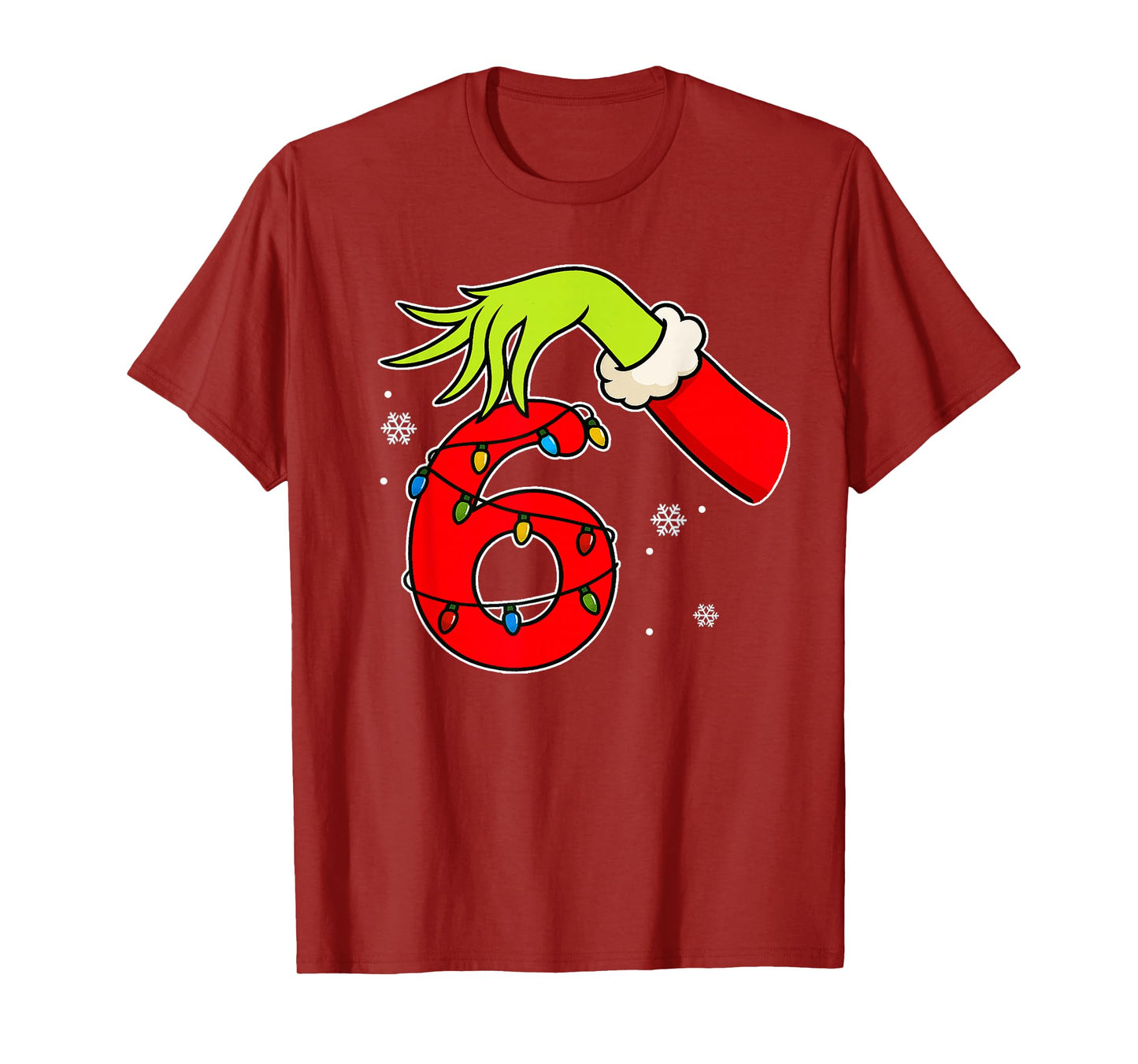 Fun Number 6 Christmas 67 Six Seven Meme Xmas Men Women Kids T-Shirt
