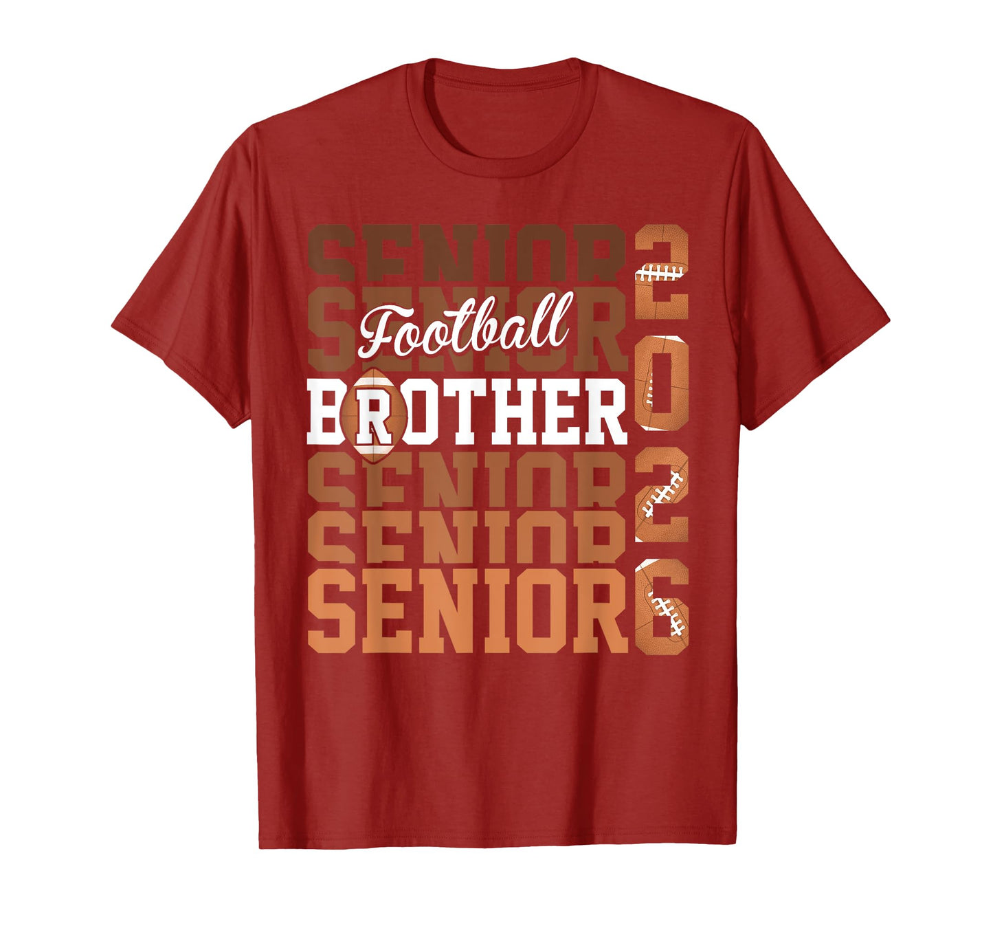 2026 football senior Brother graduation Matching family T-Shirt