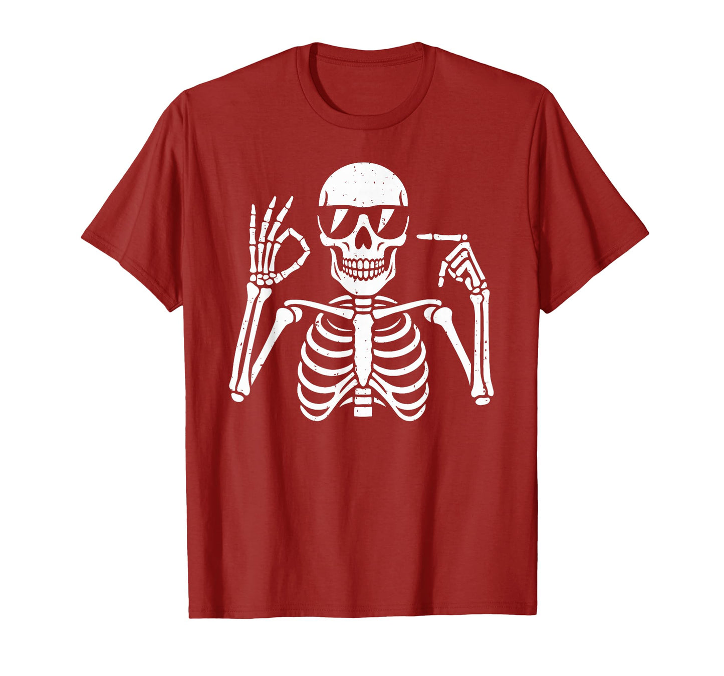 Funny Six Seven Meme Trendy Skeleton Halloween Gen Z Slang T-Shirt