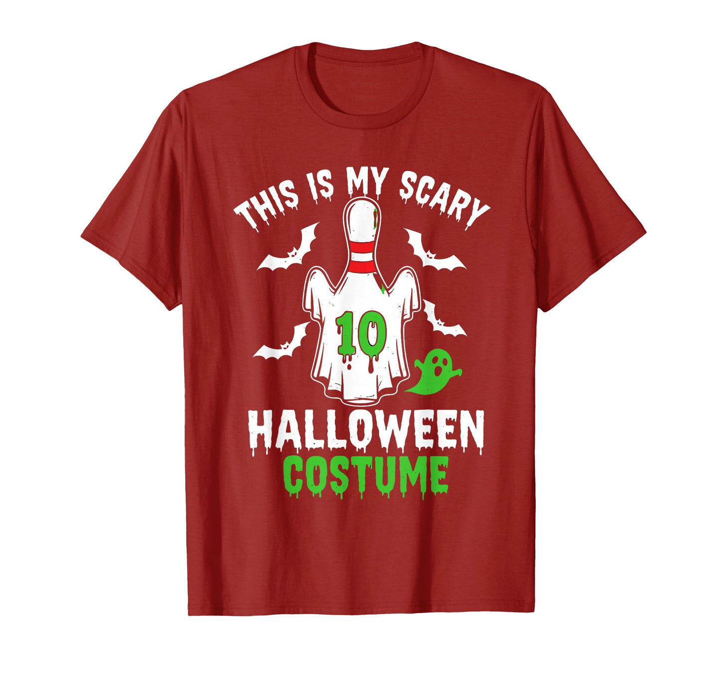 This is My Scary Halloween Costume Bowling Pin Ghost Spooky T-Shirt
