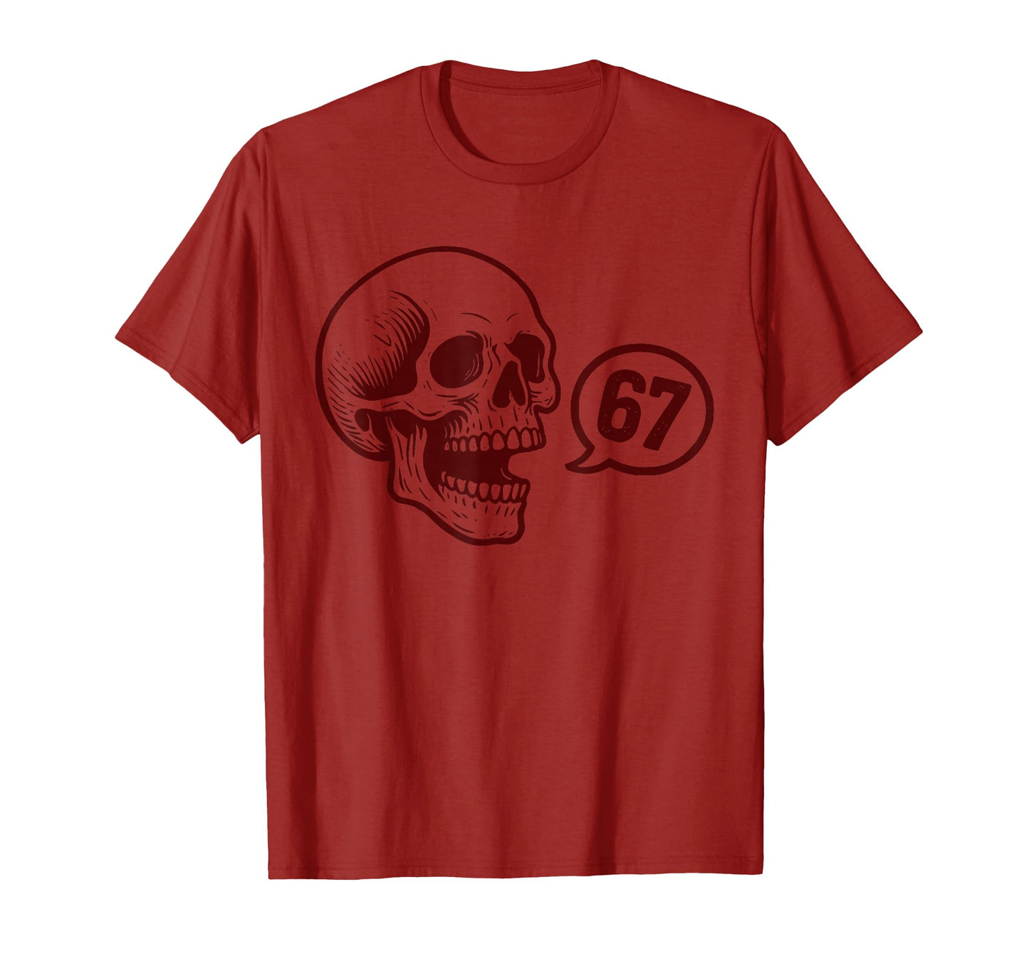 67 Halloween Skeleton Six Seven Meme Brainrot Funny Boys T-Shirt