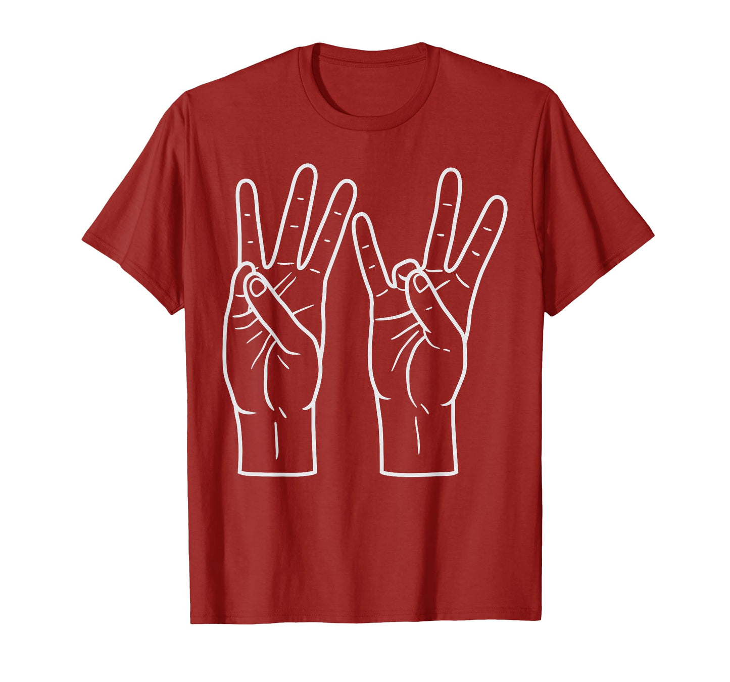 Six Seven Hand Sign ASL Sign Language Funny Alpha Kid Meme T-Shirt