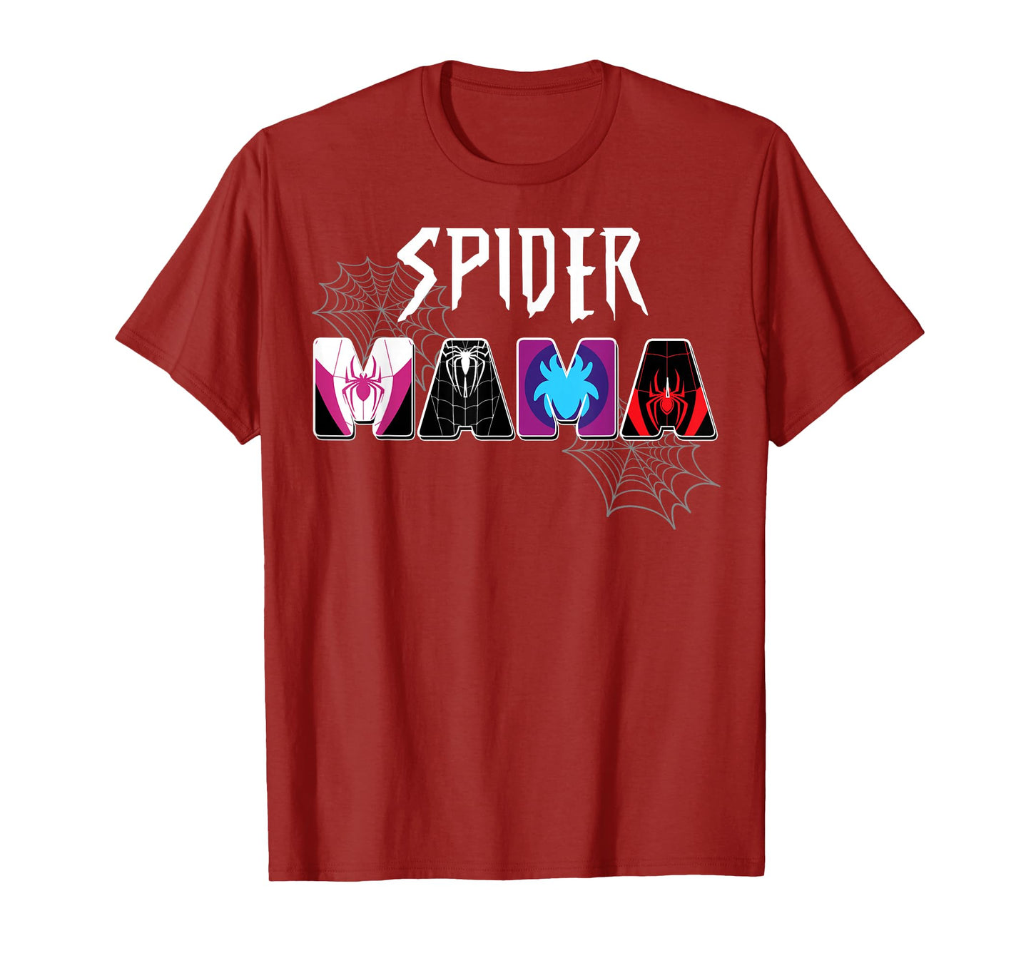 Women Spider Mama Groovy Mama Mothers Day Matching Family T-Shirt