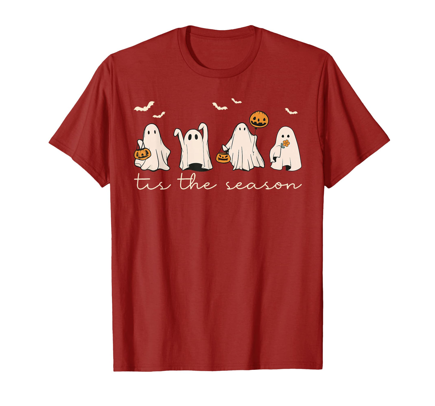 Tis The Season Ghost Halloween Spooky Season Jack O Lantern T-Shirt