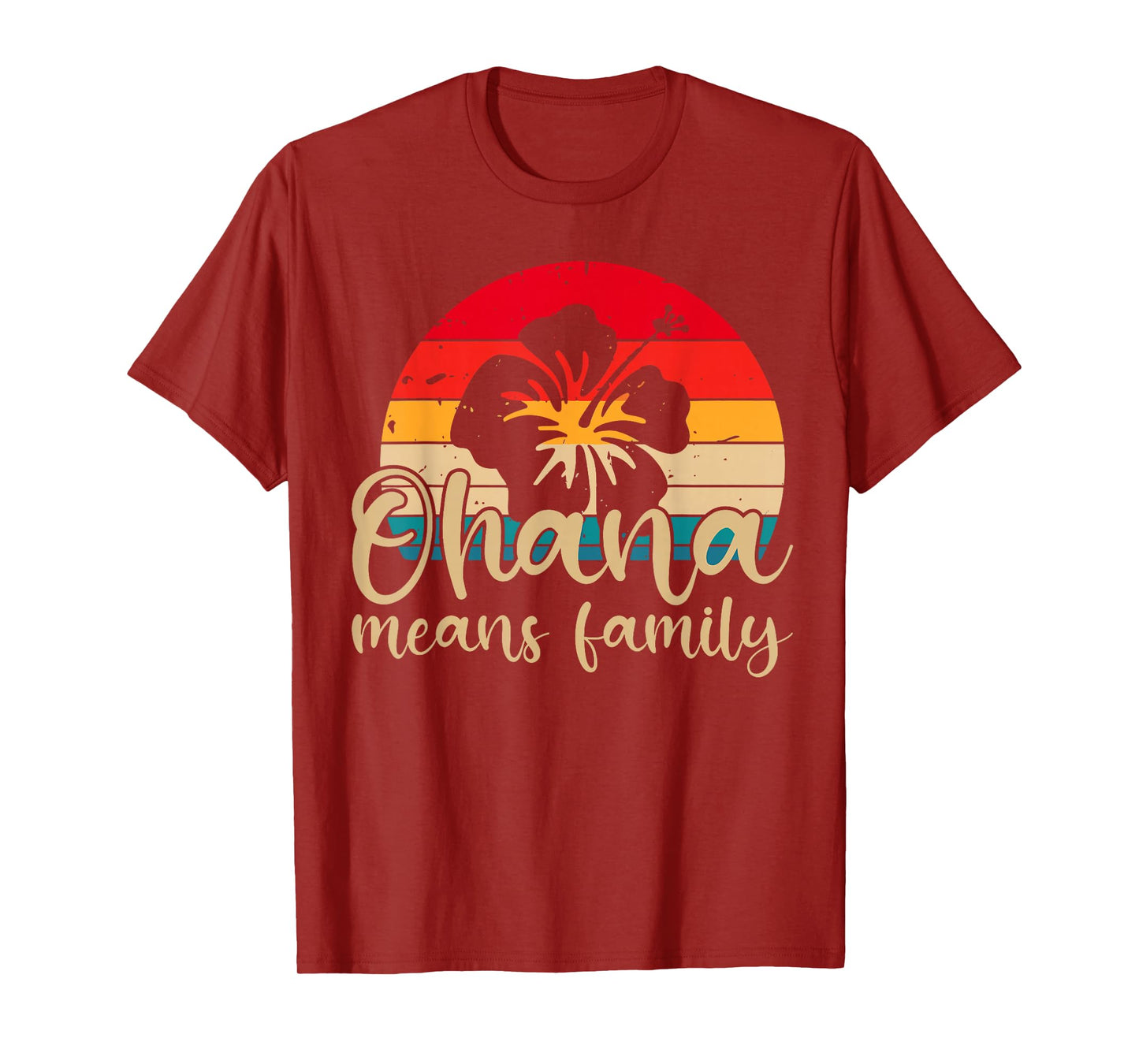 Women Hawaiian Ohana Means Family Summer Beach Aloha T-Shirt