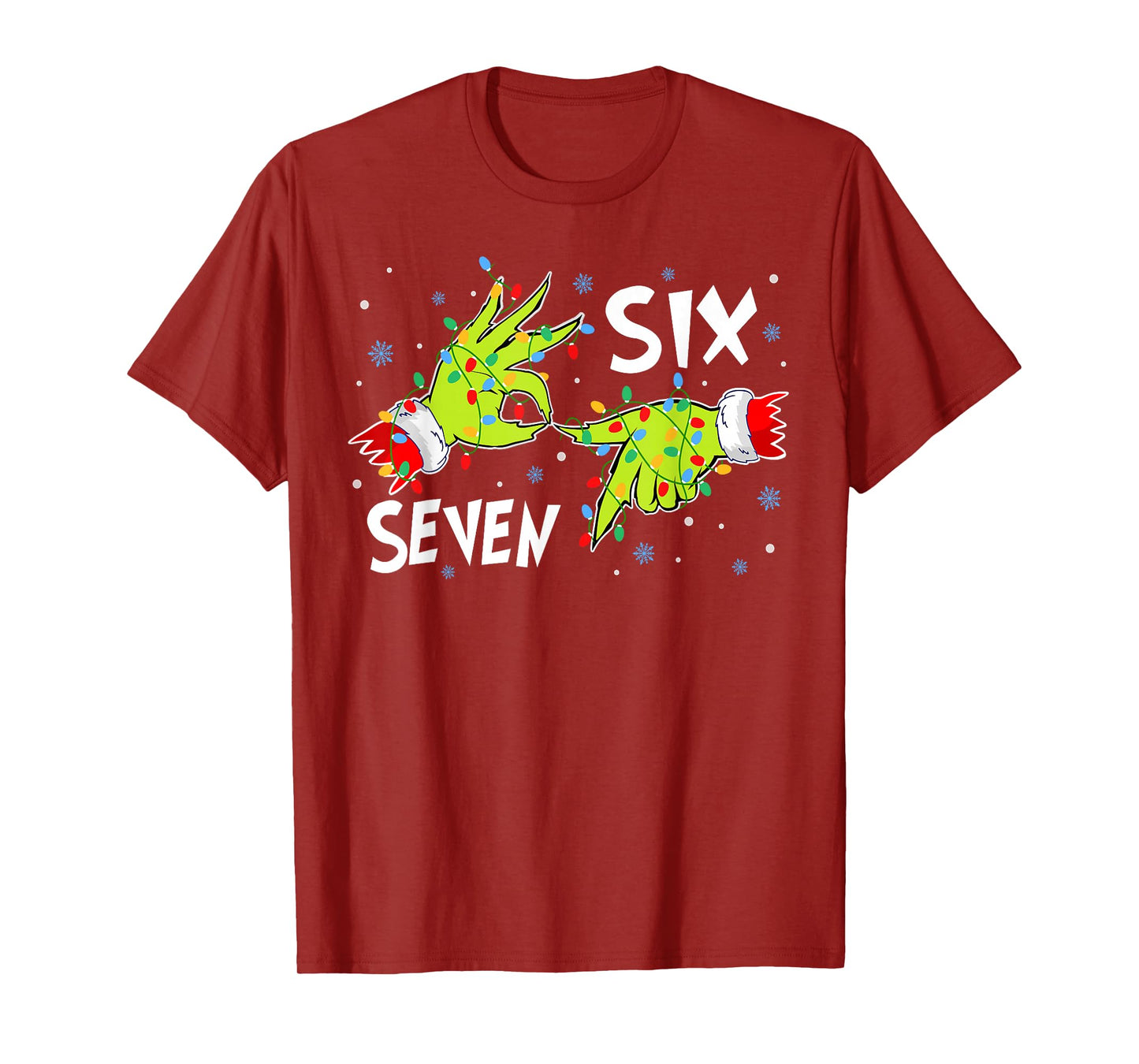 6 7 Six Seven Gen Z Alpha Meme Slang Holiday Merry Christmas T-Shirt