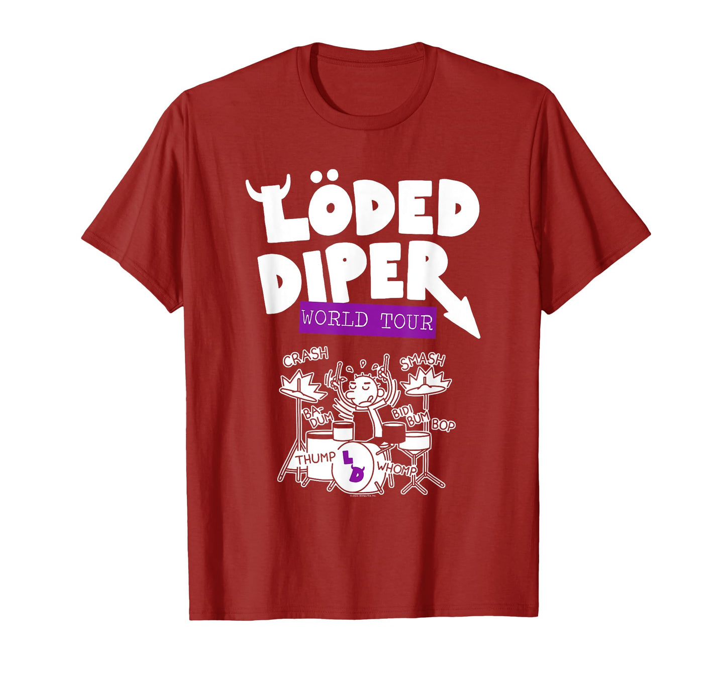 Diary of a Wimpy Kid Loded Diper Band World Tour Funny T-Shirt