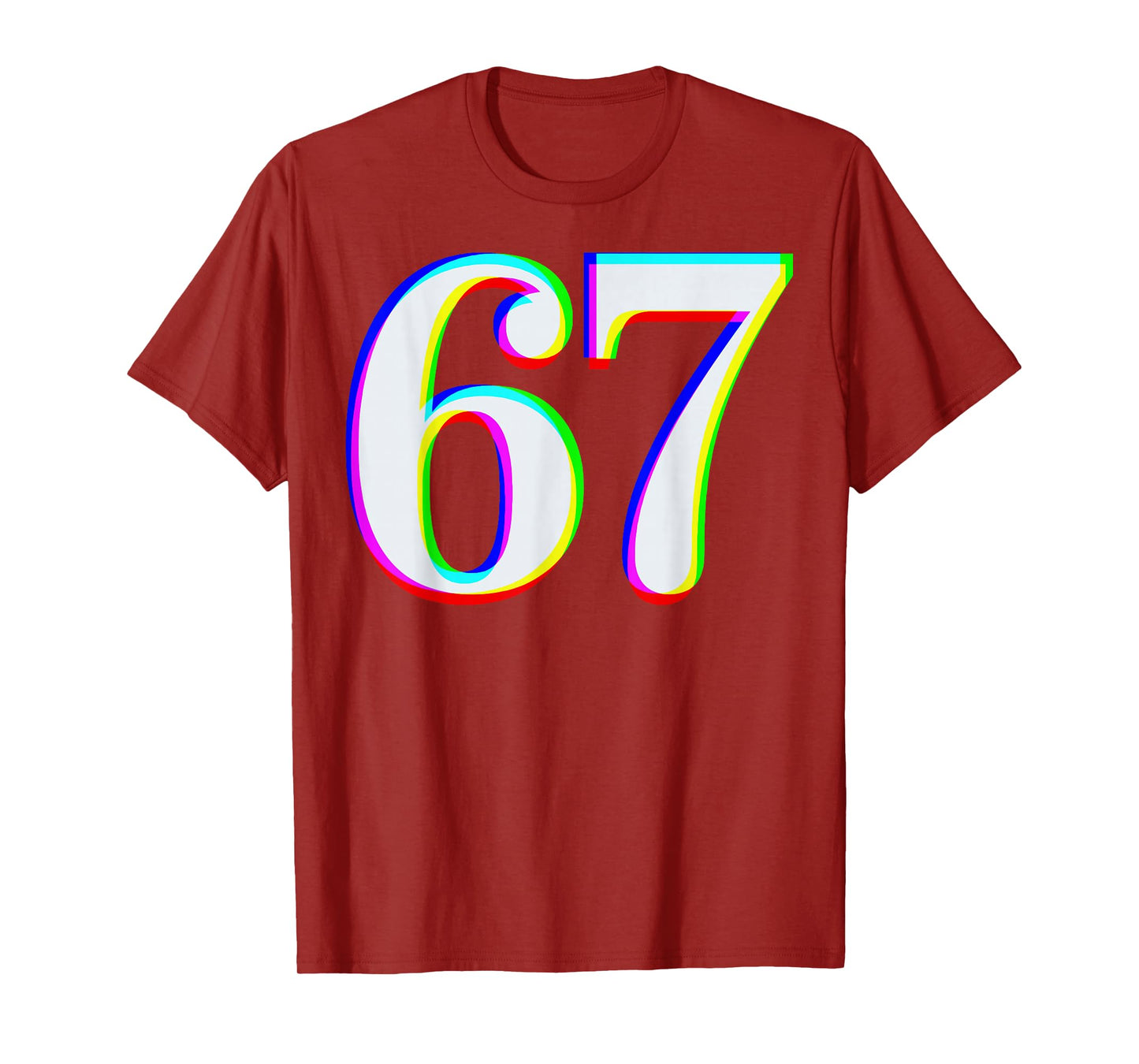 Funny Six Seven 67 Meme Gen Alpha Slang Brainrot Girl Boy T-Shirt
