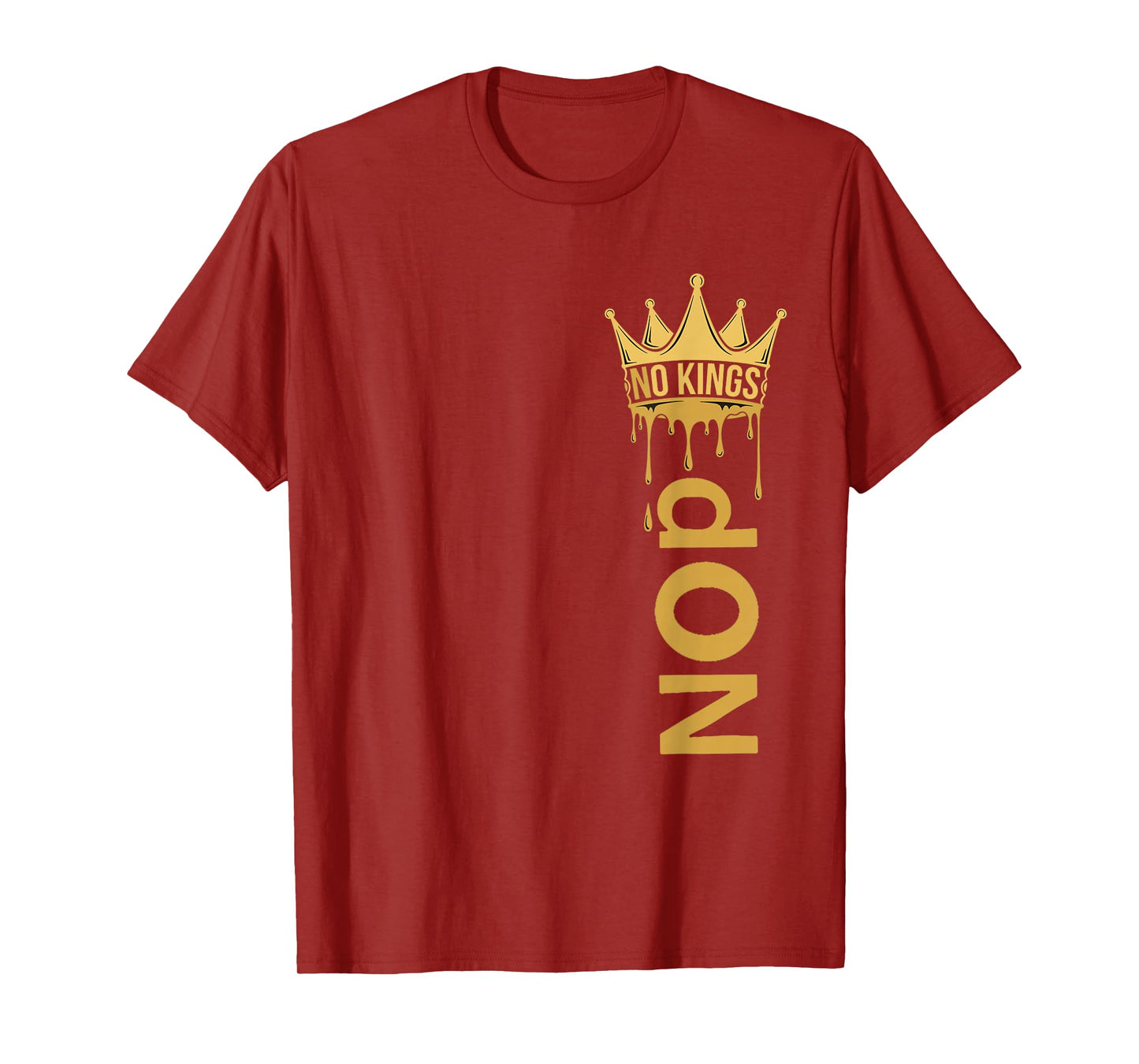 No Kings Protest Sign Vertical T-Shirt