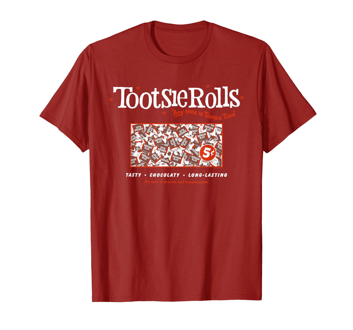 Tootsie Roll Tasty Chocolaty Long Lasting Vintage Ad Candy T-Shirt