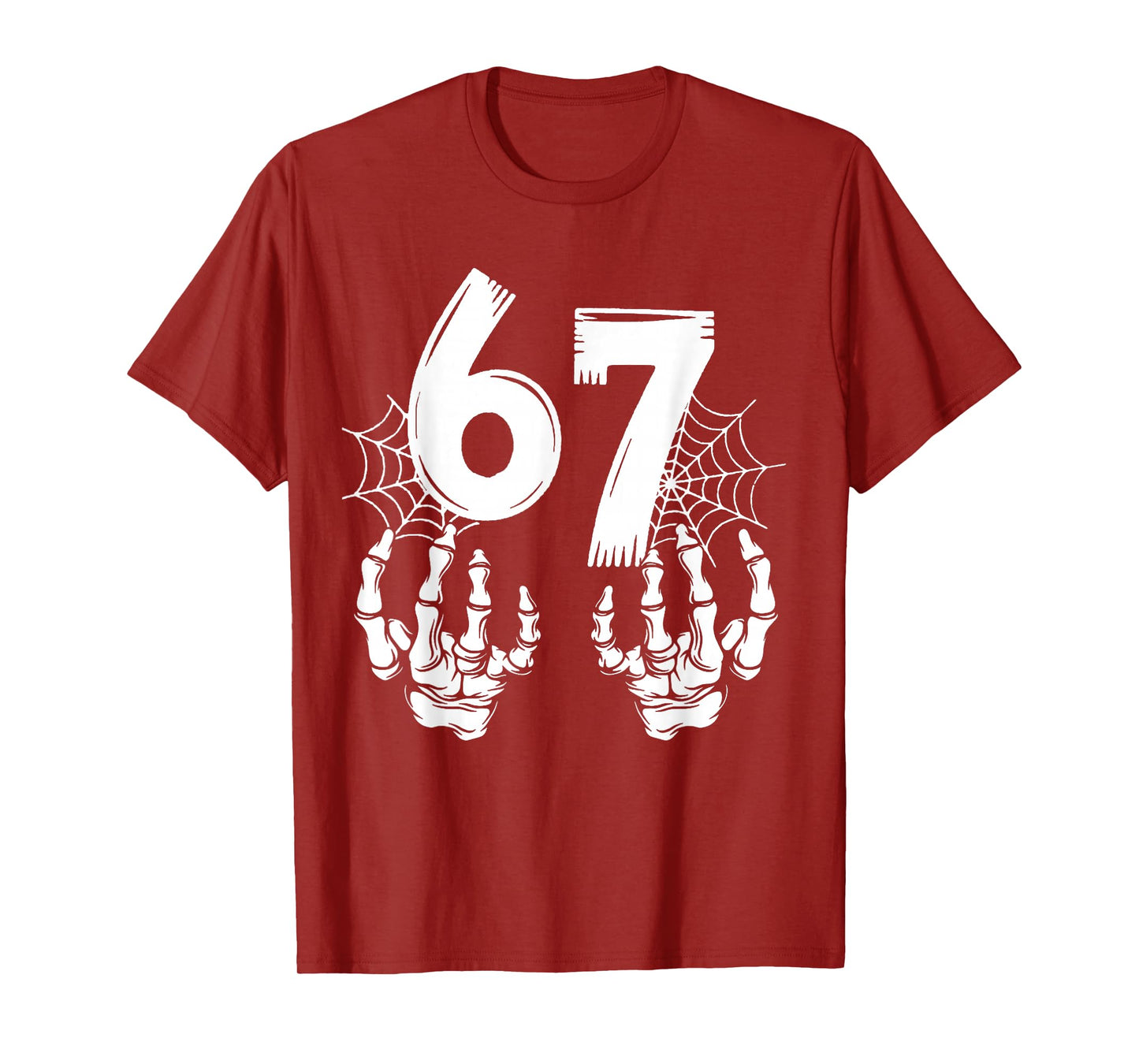 Funny Six Seven 6 7 Meme Number 67 Design Couples Halloween T-Shirt