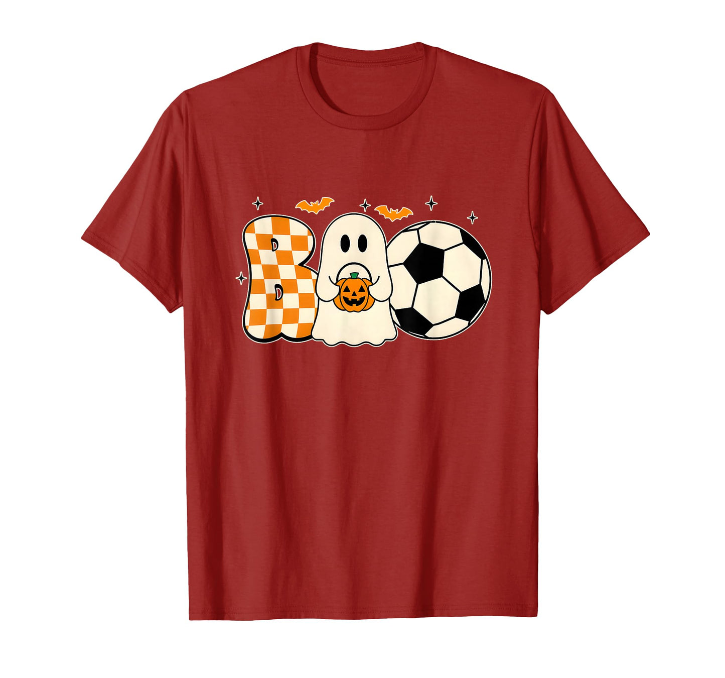 Boo Ghost Playing Soccer Halloween Players Trick or Treat T-Shirt