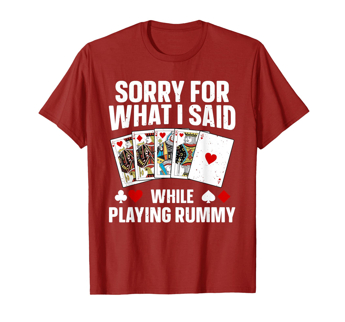 Cool Rummy Design For Men Women Card Game Gin Rummy Lovers T-Shirt