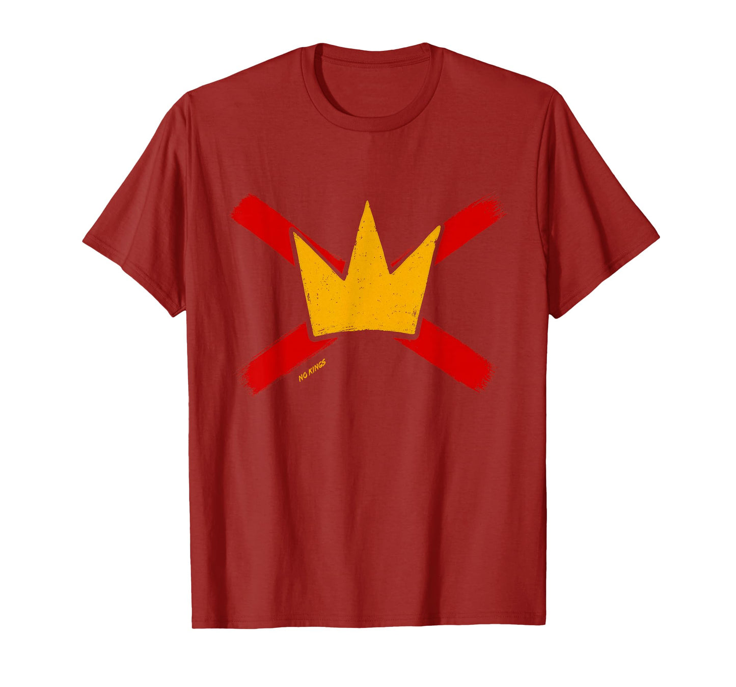 No Kings Grunge Crown Freedom T-Shirt