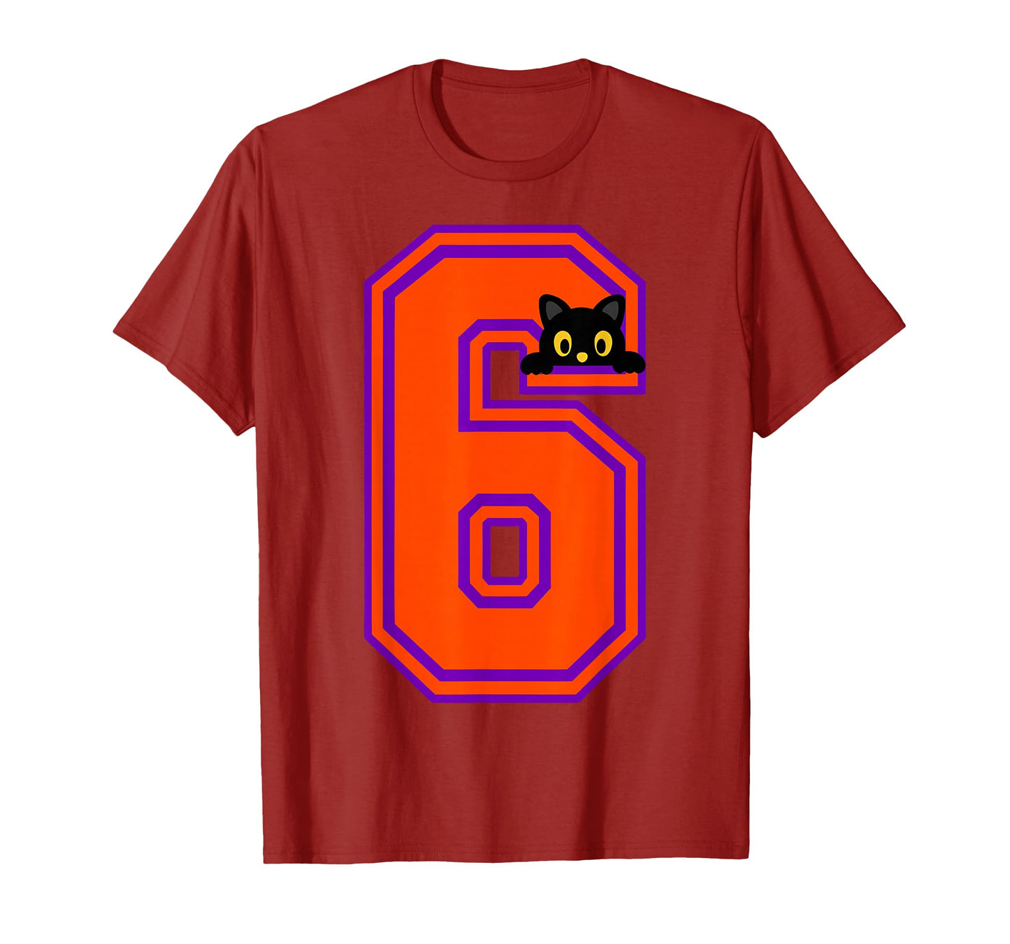 Funny Six Seven 6 7 Halloween Black Cat Teacher Student T-Shirt