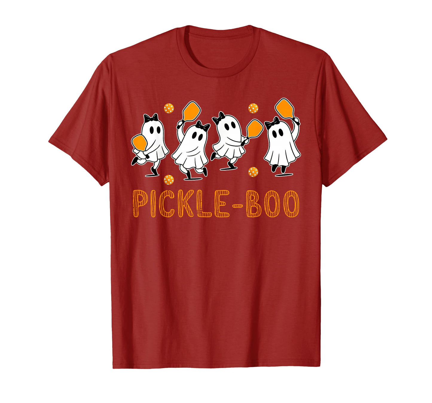 Halloween Pickleball Ghosts Pickle Boo Costume Men Women Kid T-Shirt