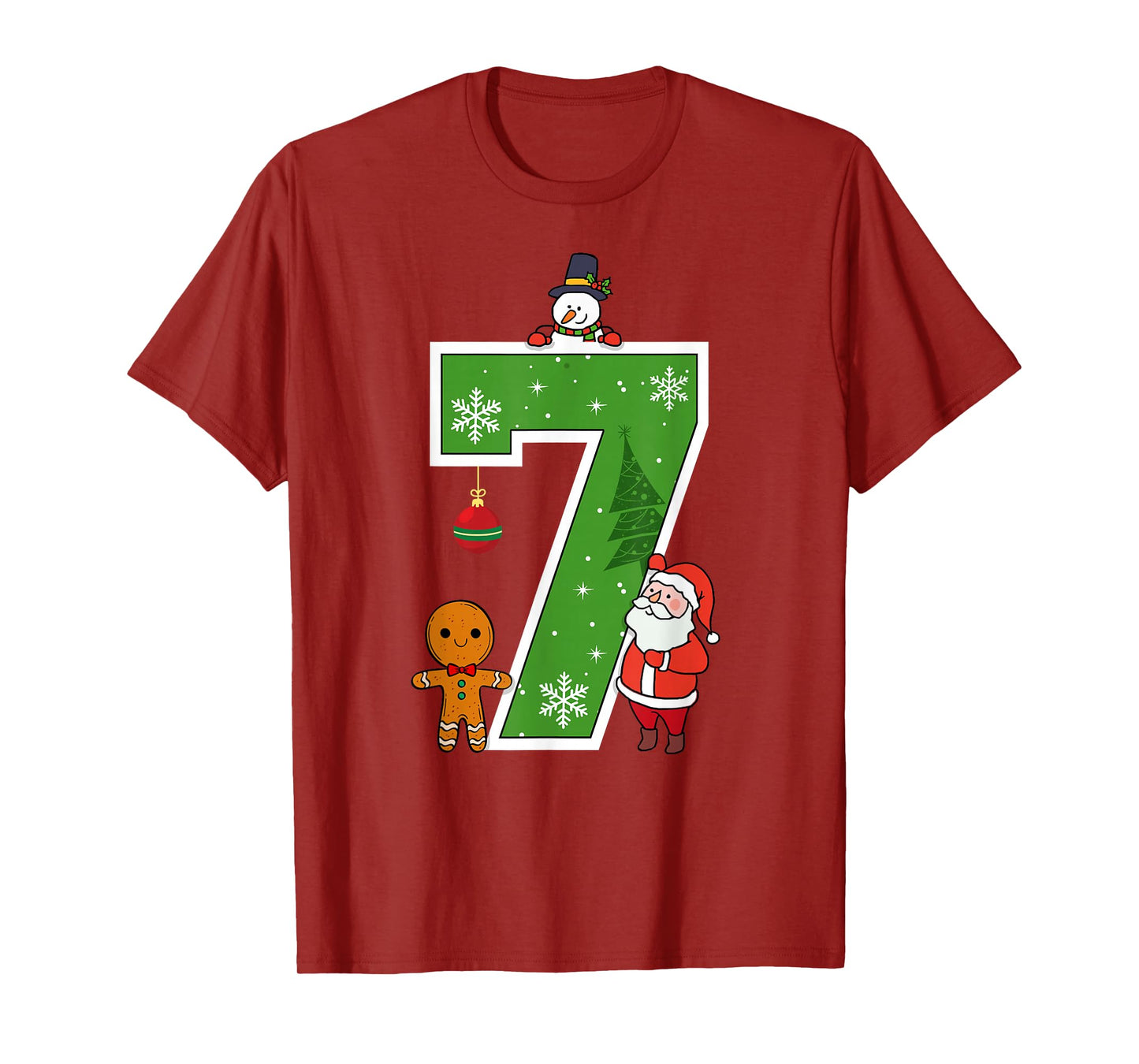 Number 7 67 Meme Couple Pajamas Christmas Matching T-Shirt