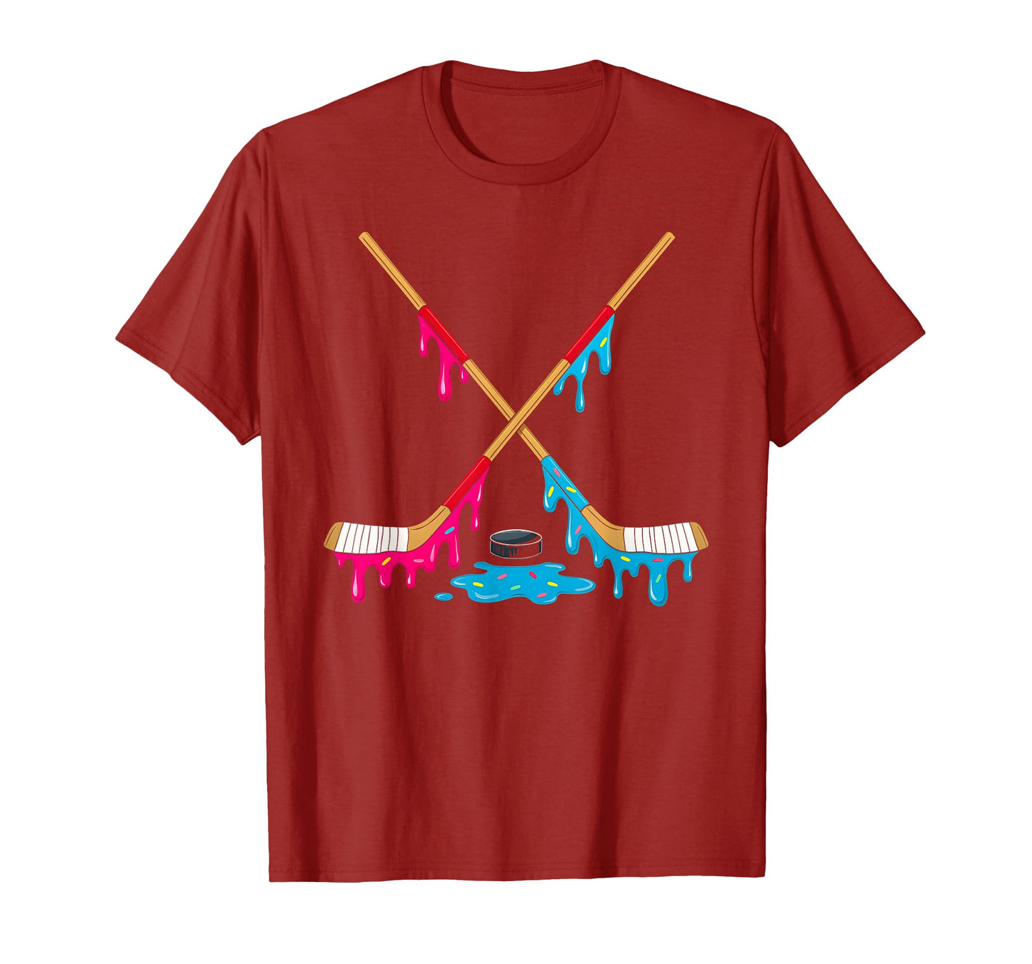 Hockey Ice Cream Drip Boys Ice Hockey Youth Players T-Shirt