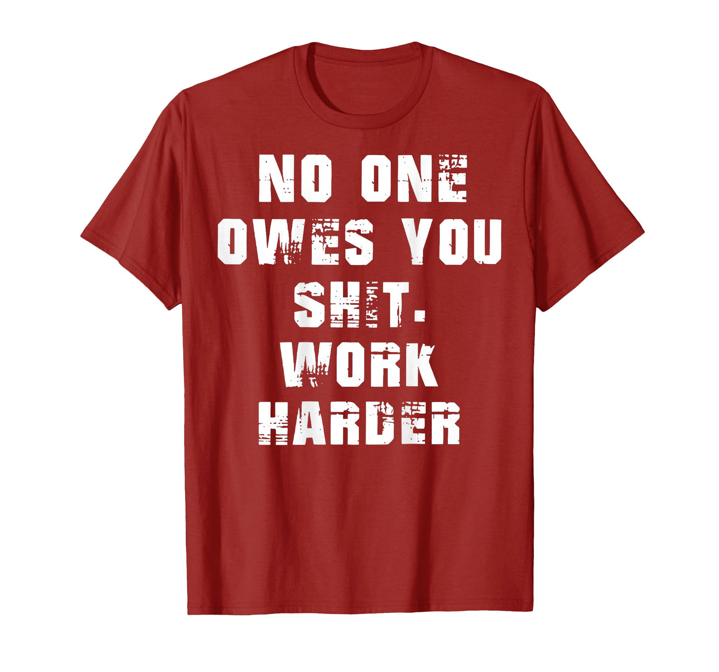 (BACK) Nobody Cares No One Owes You Sht Work Harder Funny T-Shirt