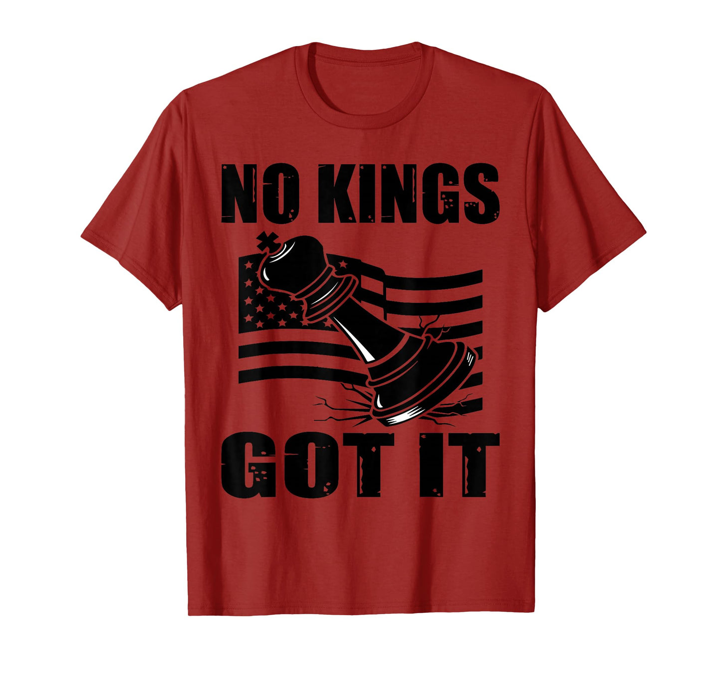 No Kings Got It Distressed Crown Streetwear Tee T-Shirt