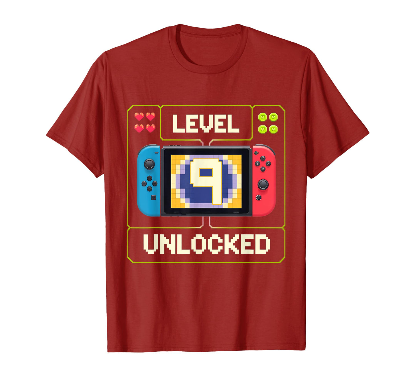 Level 9 Unlocked 9th Birthday Shirt Video Game 9 Year Old T-Shirt