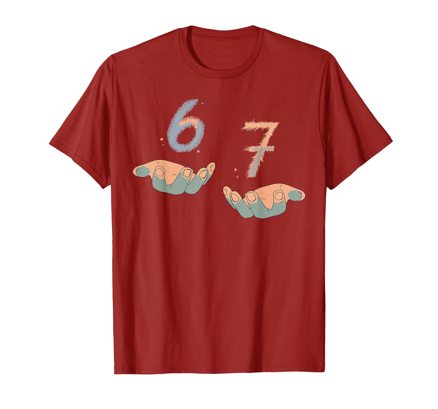 Funny Hands 67 Meme Six Seven Gen Alpha Slang T-Shirt