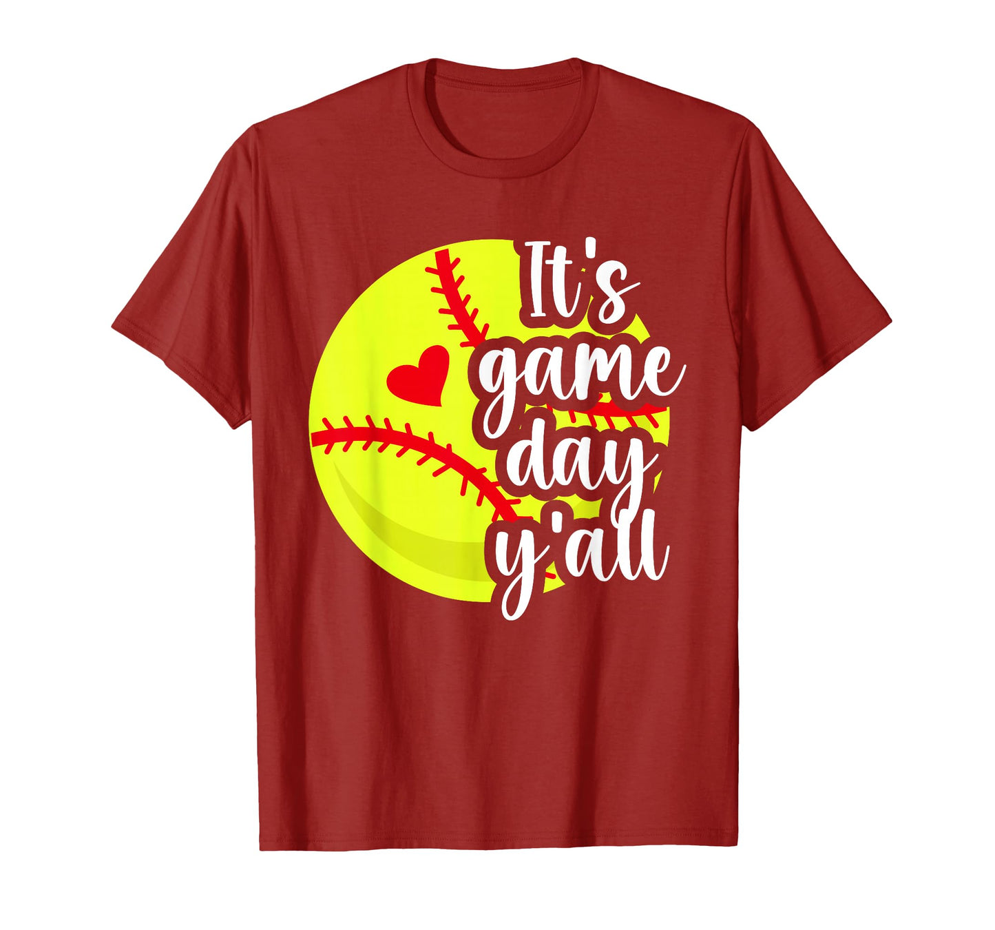 It's Game Day Y'All Softball Game Day Softball T-Shirt