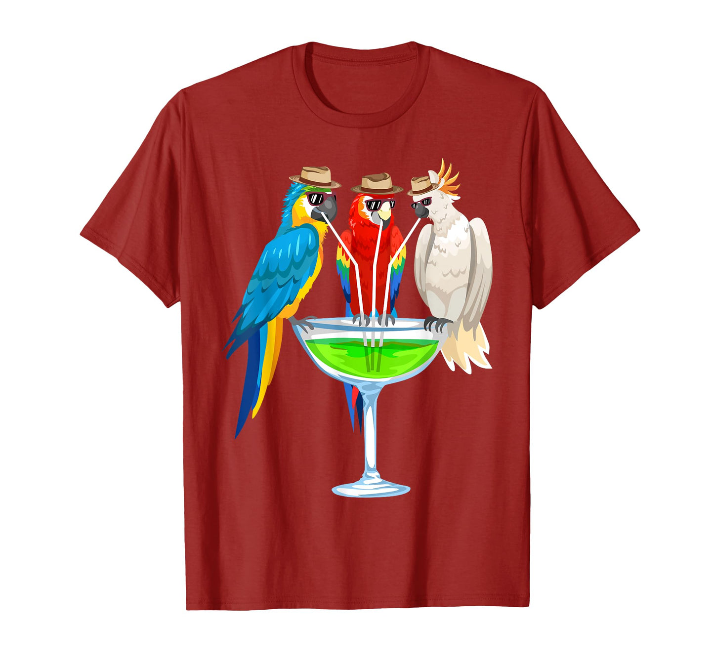 Cool Parrot Art for Men Women Girls Parrot Bird Lovers T-Shirt