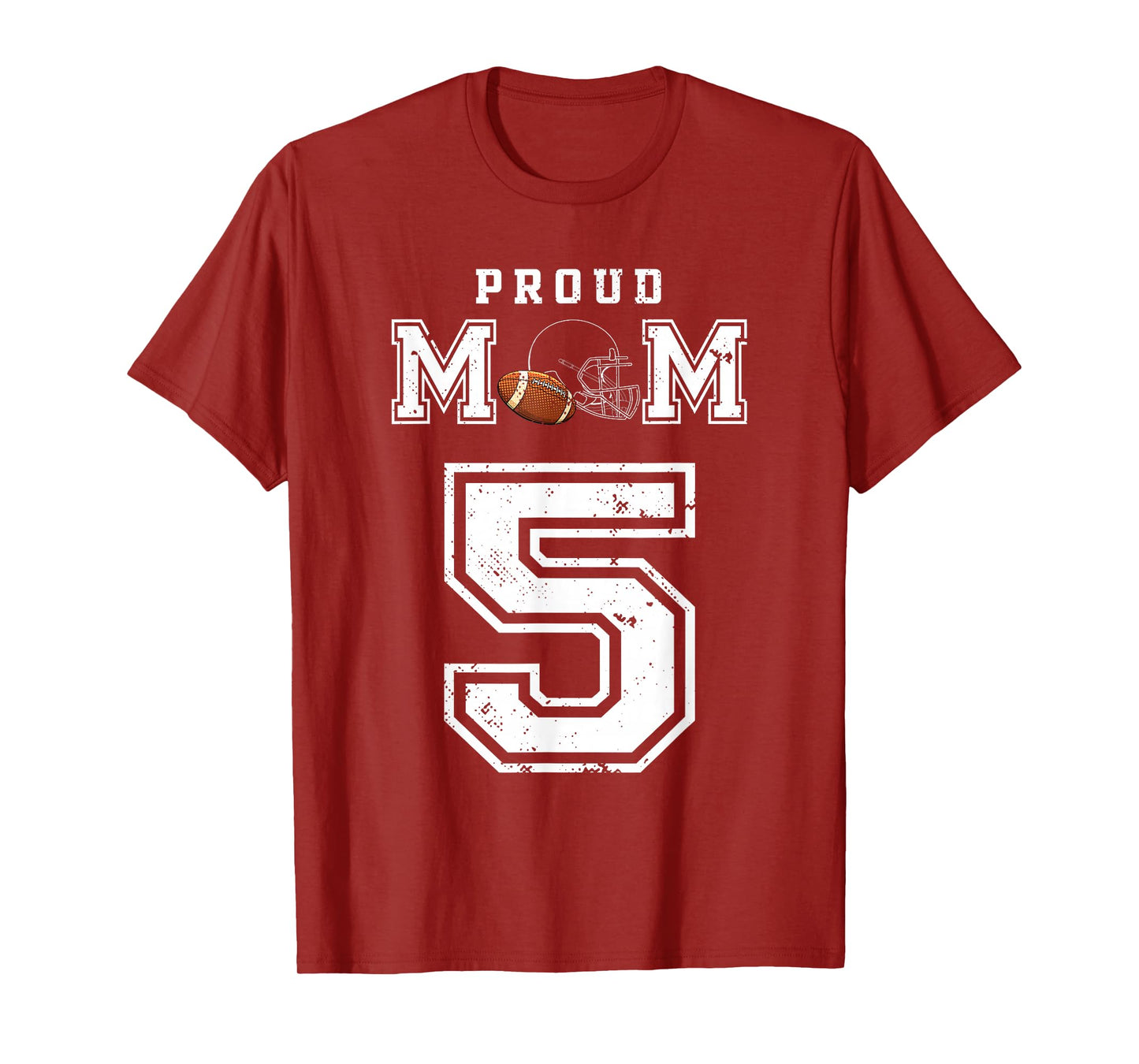 Custom Proud Football Mom Number 5 Personalized For Women T-Shirt